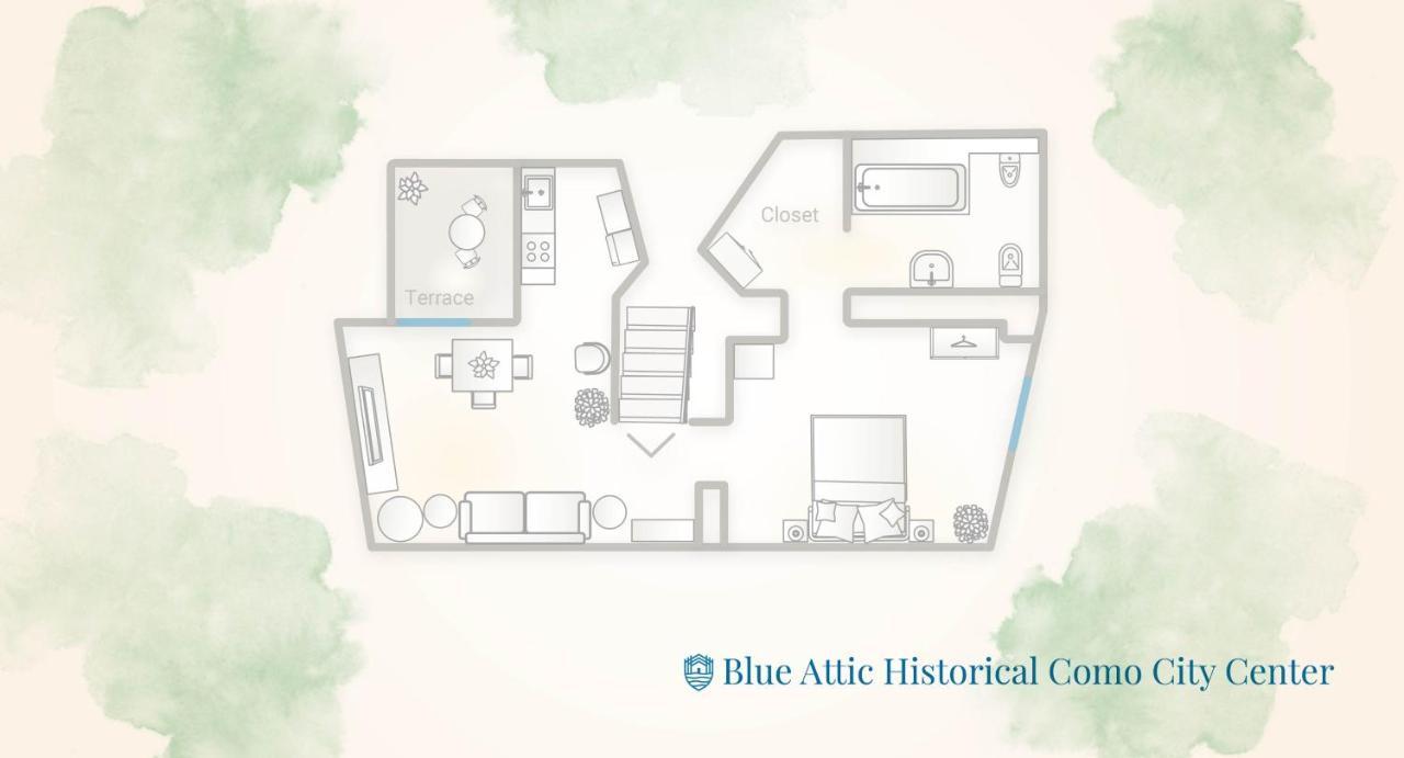 Blue Attic - Historical Como City Center By Rent All โกโม ภายนอก รูปภาพ